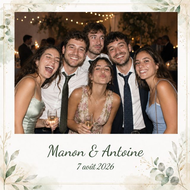 Exemple de tirage personnalisé Mariage - Manon et Antoine